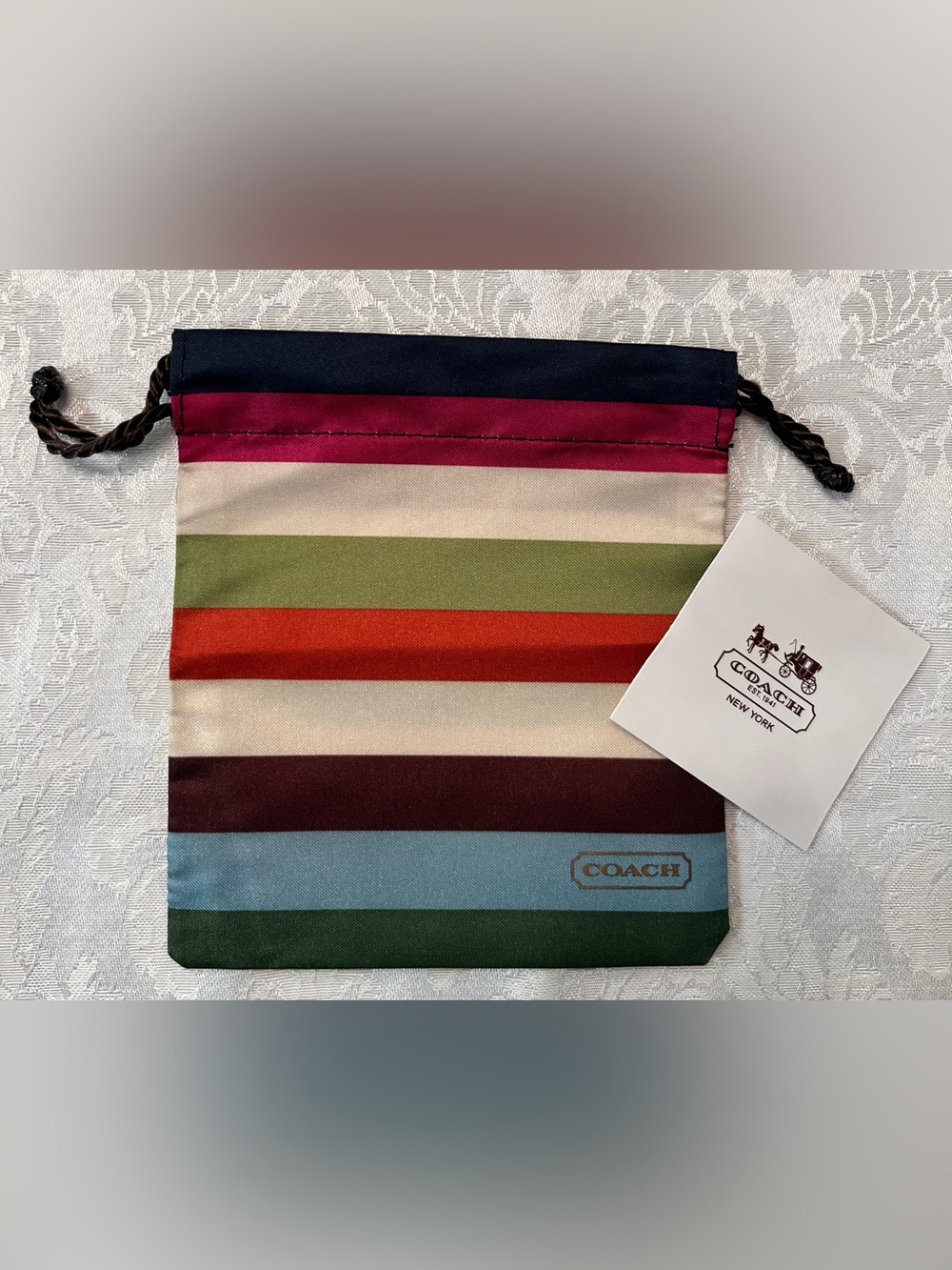 Coach Legacy Stripe jewelry pouch, Limited Edition 65th Anniversary, Rare! NWOT
